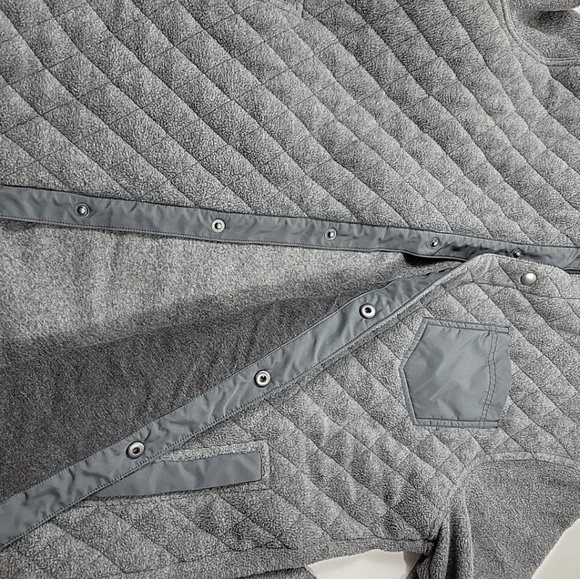 Banana Republic Quilted Jacket XLarge Womens Gray Full Zip Snap Front Pockets - Picture 4 of 5